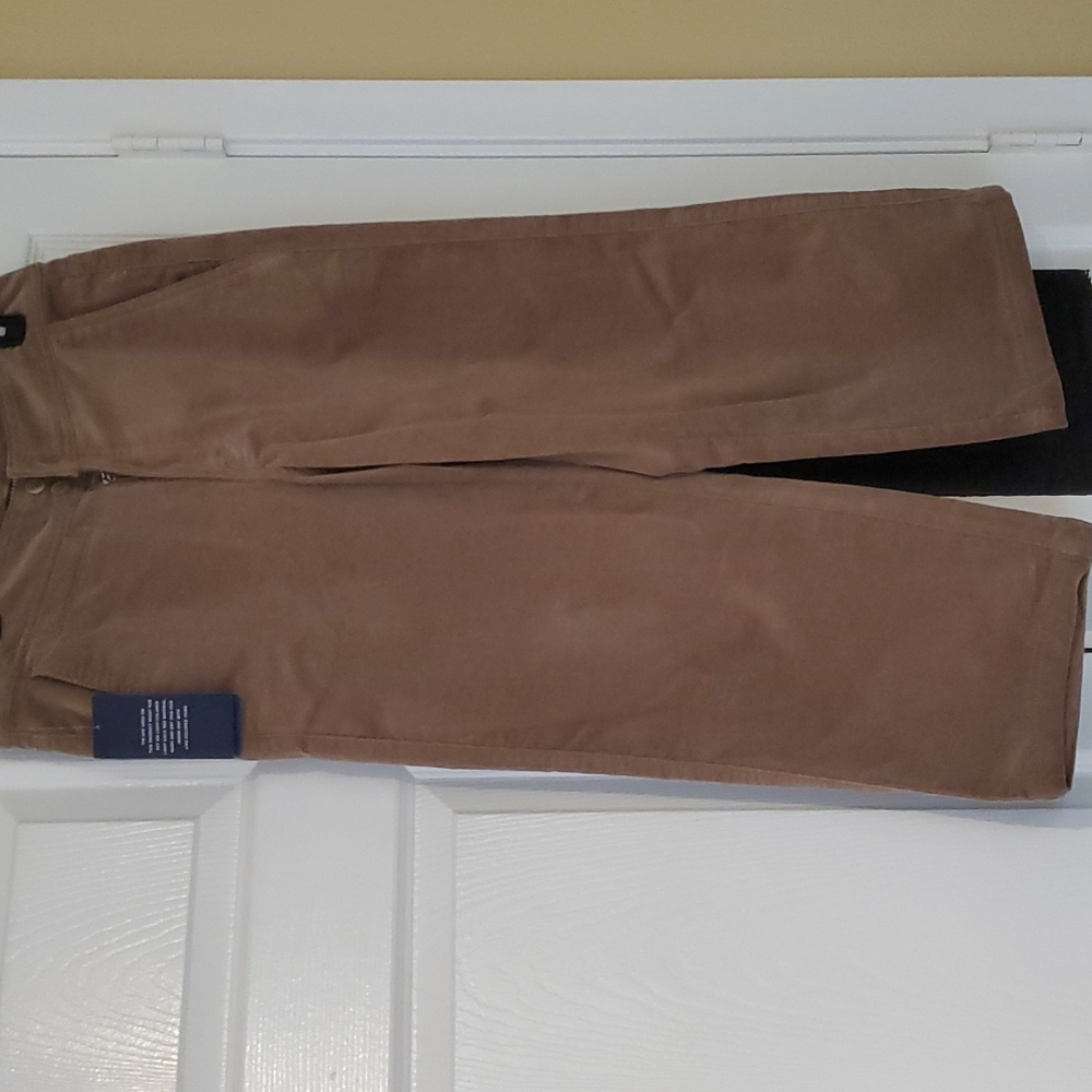 Petite Cropped Corduroy Wide-Leg Pants NWT